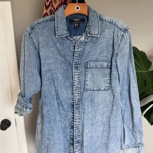 Forever 21 Light Blue Denim Shirt